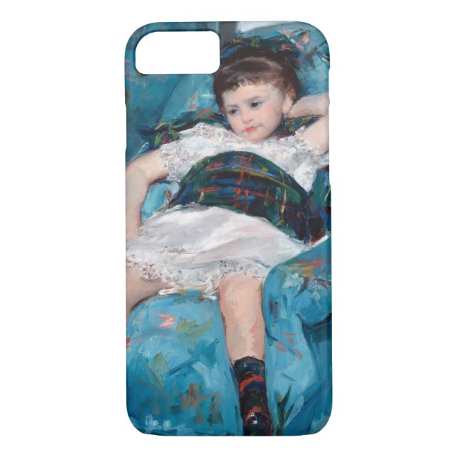 Capa Para iPhone, Case-Mate Menina em uma cadeira azul, Cassatt (Verso)