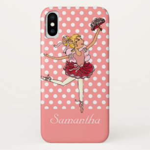 Capa Para iPhone Da Case-Mate Meninas bailarina, cor-de-rosa, cabelos loiros