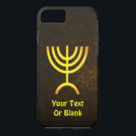 Capa Para iPhone Da Case-Mate Menorah Flame<br><div class="desc">Uma renderização digital marrom e dourada da menorah judia de sete ramificações (hebraico: מְ נ וֹ רָ ‎). Adicione seu próprio texto. A menorah de sete ramificações, usada no santuário portátil montado por Moisés na selva e, mais tarde, no Templo em Jerusalém, tem sido símbolo do judaísmo desde a Antiguidade...</div>