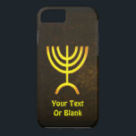 Capa Para iPhone Da Case-Mate Menorah Flame<br><div class="desc">Uma renderização digital marrom e dourada da menorah judia de sete ramificações (hebraico: מְ נ וֹ רָ ‎). Adicione seu próprio texto. A menorah de sete ramificações, usada no santuário portátil montado por Moisés na selva e, mais tarde, no Templo em Jerusalém, tem sido símbolo do judaísmo desde a Antiguidade...</div>