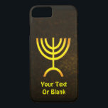 Capa Para iPhone Da Case-Mate Menorah Flame<br><div class="desc">Uma renderização digital marrom e dourada da menorah judia de sete ramificações (hebraico: מְ נ וֹ רָ ‎). Adicione seu próprio texto. A menorah de sete ramificações, usada no santuário portátil montado por Moisés na selva e, mais tarde, no Templo em Jerusalém, tem sido símbolo do judaísmo desde a Antiguidade...</div>