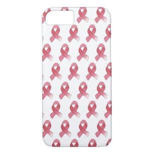 Capa iPhone 8/7 Mês BCA de Desenho de Fita de câncer de mama Rosa