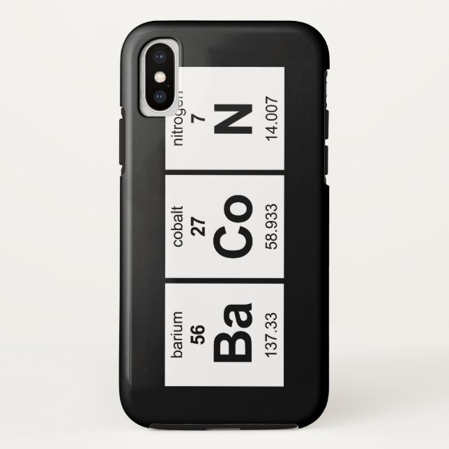Capa Para iPhone, Case-Mate Mesa periódica do bacon (Verso)