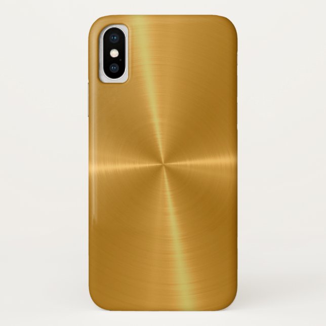 Capa Para iPhone, Case-Mate Metal de aço inoxidável brilhante Dourado (Verso)
