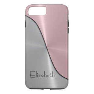 Capa Para iPhone Da Case-Mate Metálico de aço de prata e cor-de-rosa