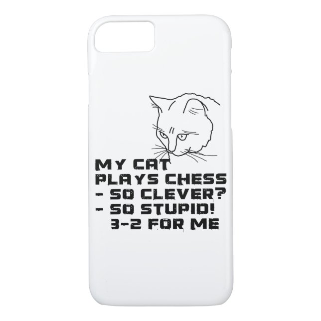 Capa Para iPhone, Case-Mate Meu Gato Joga Xadrez (Verso)