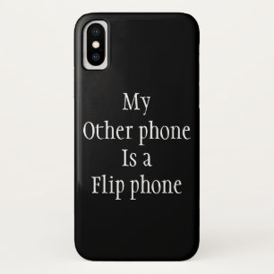 Capa Para iPhone X Meu outro telefone é um telefone flip engraçado pr