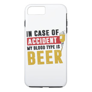 Capa iPhone 8 Plus/7 Plus Meu tipo sanguíneo é cerveja