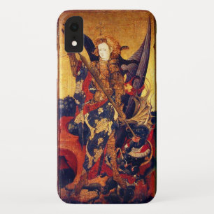 Capa Para iPhone XR Michael Vanquishing Devil como Cavaleiro Medieval