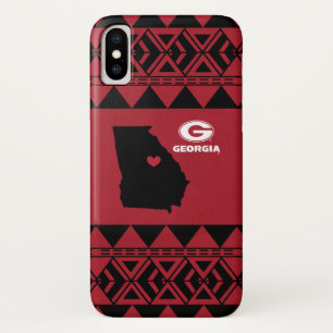 Capa Para iPhone X Mim teste padrão tribal do estado de Geórgia do
