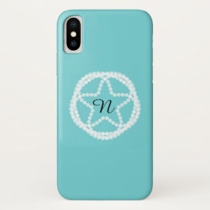 Capa Para iPhone Da Case-Mate Mínimo de Classe Elegante de Pérolas Brancas Teais