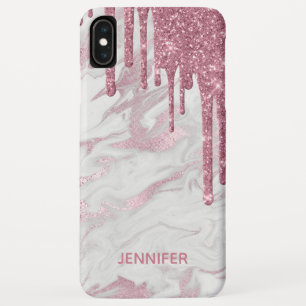Capa Para iPhone Da Case-Mate Minúscula cor-de-rosa, Coleta Glitter Drips iPhone
