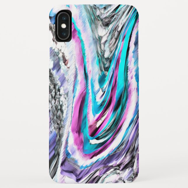 Capa Para iPhone, Case-Mate misto de gradiente e chuviscado, ciano e rosa (Verso)