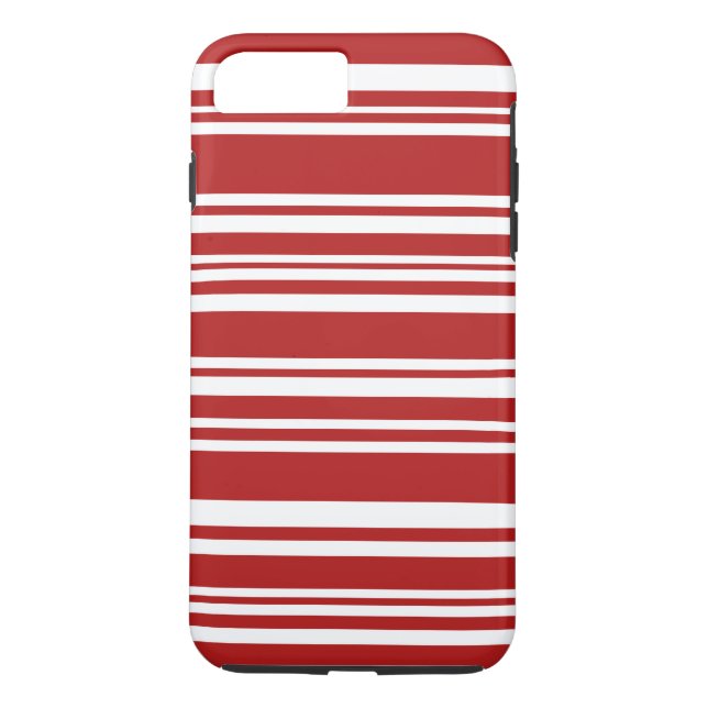 Capa Para iPhone, Case-Mate Mistura Moderna de Listras Vermelhas e Brancas (Verso)