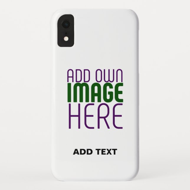 CAPA PARA iPhone, Case-Mate  MODELO DE TEXTO DE IMAGEM BRANCA SIMPLES EDITÁVEL  (Verso)