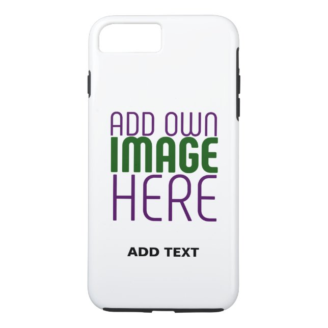CAPA PARA iPhone, Case-Mate  MODELO DE TEXTO DE IMAGEM BRANCA SIMPLES EDITÁVEL  (Verso)