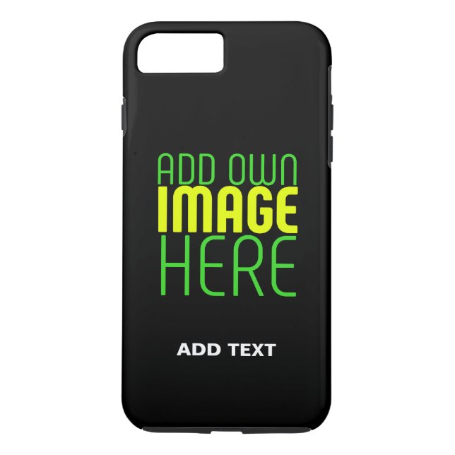 CAPA PARA iPhone, Case-Mate  MODELO DE TEXTO DE IMAGEM NEGRA SIMPLES EDITÁVEL M (Verso)