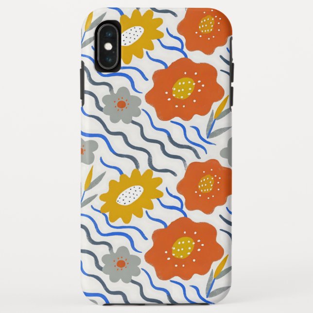 Capa Para iPhone, Case-Mate Modern Abstract Flowers Boho Wavy (Verso)