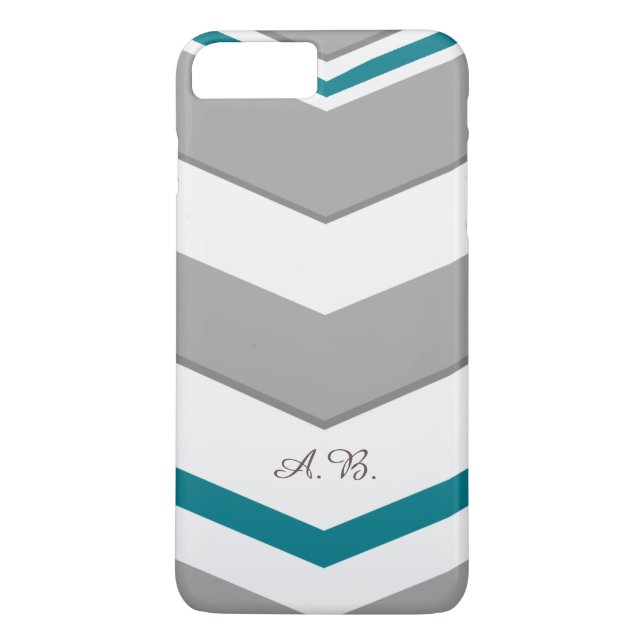 Capa Para iPhone, Case-Mate Modern Chevron com quaisquer Iniciais de Detalhes  (Verso)