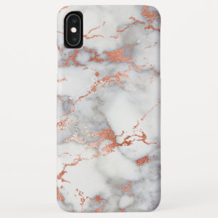 Capa Para iPhone Da Case-Mate Moderno Elegante de Mármore Branco e Dourado Rosa