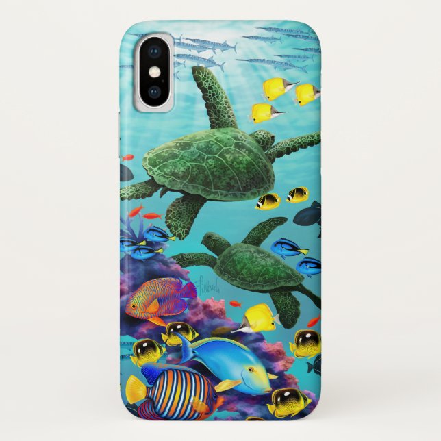 Capa Para iPhone, Case-Mate Molokini Cove Peixes Tropicais do Mar Havaí (Verso)