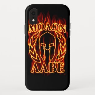 Capa Para iPhone XR Molon Labe Spartan Warrior em Fogo