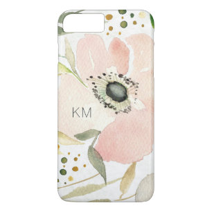 Capa Para iPhone Da Case-Mate Monograma   a alegria da aguarela do branco  