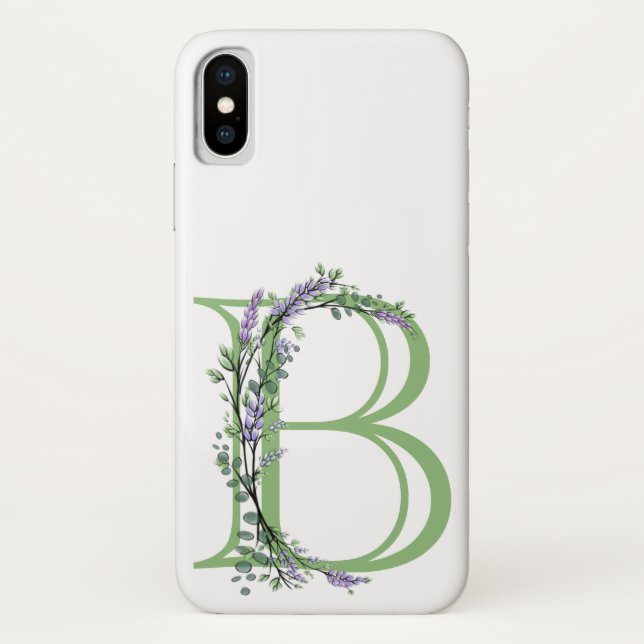 Capa Para iPhone, Case-Mate Monograma B Lavanda Eucalyptus (Verso)