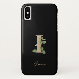 Capa Para iPhone Da Case-Mate Monograma Botânico Elegante - Letra Dourada I