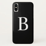 Capa Para iPhone Da Case-Mate Monograma corajoso preto e branco moderno da<br><div class="desc">As capas de iphone corajosas preto e branco modernas | do monograma da tipografia adicionam sua própria inicial monogrammed a estas capas de iphone customizáveis. Caracterizam a tipografia corajosa branca com um fundo preto. Estas capas de iphone modernas serão perfeitas como um presente personalizado. Outras cores estão disponíveis.</div>