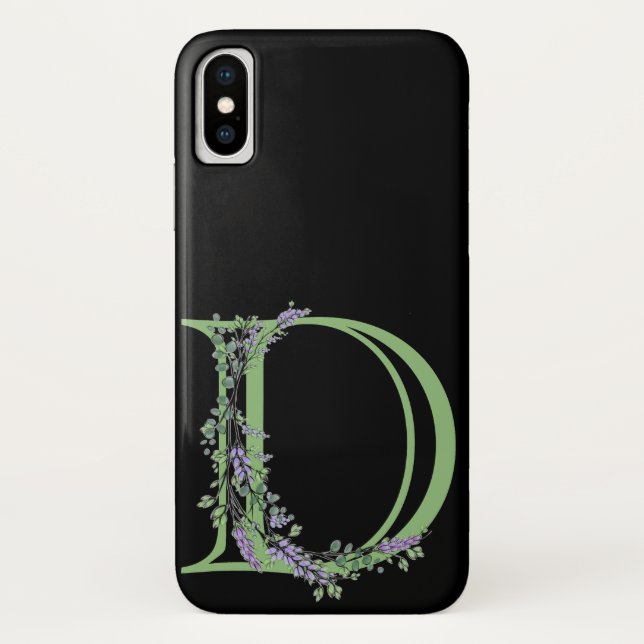 Capa Para iPhone, Case-Mate Monograma D Lavanda Eucalipto (Verso)