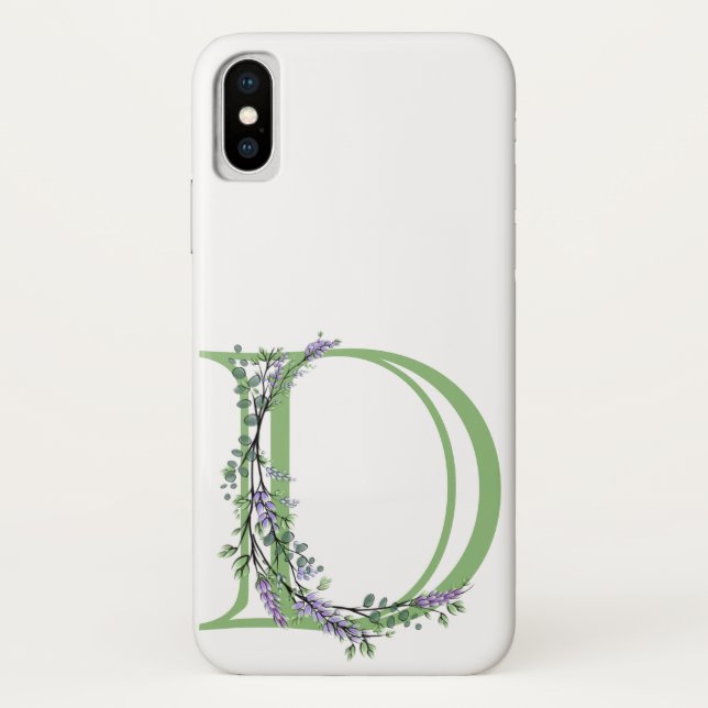 Capa Para iPhone, Case-Mate Monograma D Lavanda Eucalipto (Verso)