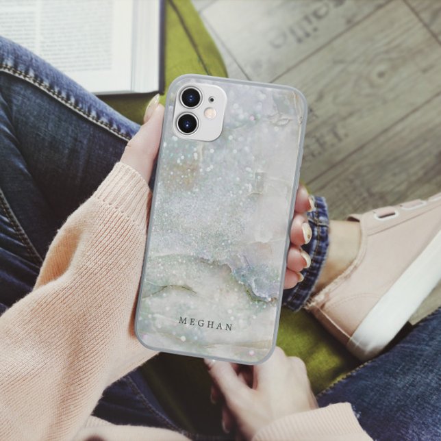 Capa Para iPhone, Case-Mate Monograma da bolha de pérolas (Criador carregado)