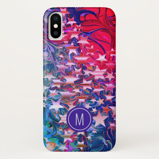 Capa Para iPhone, Case-Mate Monograma de Abstrato de na moda (Verso)