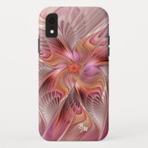 Monograma de Arte Fratural Colorida da Borboleta a