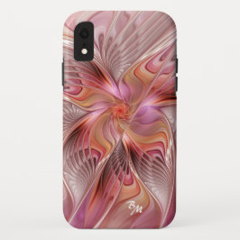 Capa Para iPhone Da Case-Mate Monograma de Arte Fratural Colorida da Borboleta a