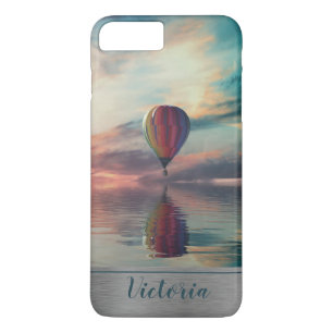 Capa iPhone 8 Plus/7 Plus Monograma de Balão de Ar Quente