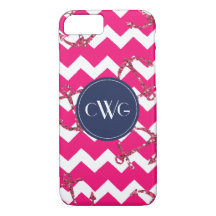 Monograma De Cevão Rosa Com Ancoragem Da Lente