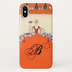 CAPA PARA iPhone X MONOGRAMA DE DESIGNER DE CUSTOS DE FASHION DA LADY