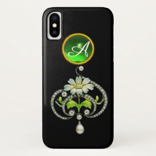 CAPA PARA iPhone DA Case-Mate MONOGRAMA DE ENAMEL BRANCO, PERAS E DIAMANTES