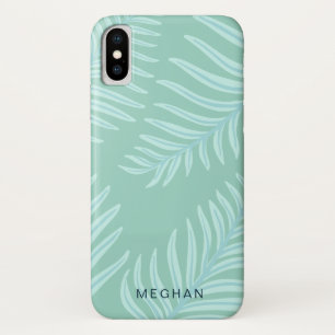 Capa Para iPhone Da Case-Mate monograma de folhagem pastel tropical