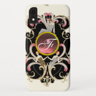 CAPA PARA iPhone XR MONOGRAMA DE GEMSTONE GEMSTONE DE FASHION BEAUTY