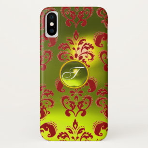 CAPA PARA iPhone DA Case-Mate MONOGRAMA DE GEMSTONE VERMELHO AMARELO