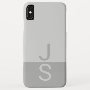 Capa Para iPhone Da Case-Mate Monograma de Iniciais Modernas de Cinzas Leves e C