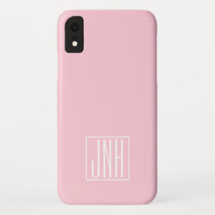 Capa Para iPhone Da Case-Mate Monograma de Iniciais Rosas claro Brancas