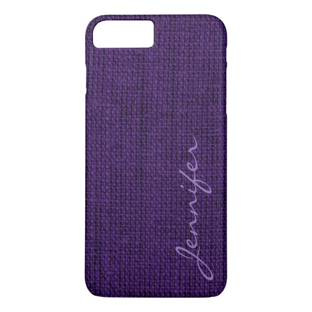 Capa Para iPhone, Case-Mate Monograma de Linhagens Rústicas Roxas Escuras (Verso)