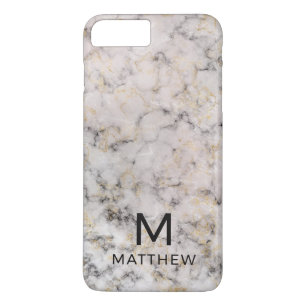 Capa iPhone 8 Plus/7 Plus Monograma de Mármore