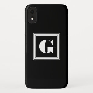 Capa Para iPhone Da Case-Mate Monograma de Moldura Negra e Branca em 3 Quadros