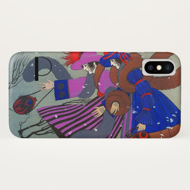 CAPA PARA iPhone, Case-Mate  MONOGRAMA DE NEVE DO INVERNO (Verso (Horizontal))
