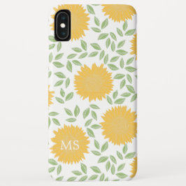 Capa Para iPhone Da Case-Mate Monograma de Padrão de Girassol Russo Brilhante